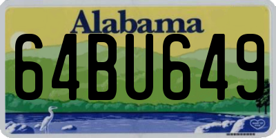 AL license plate 64BU649