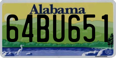 AL license plate 64BU651