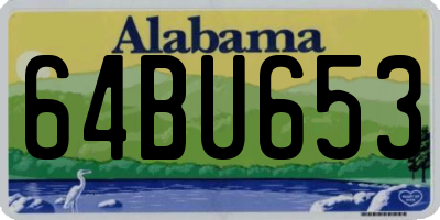 AL license plate 64BU653