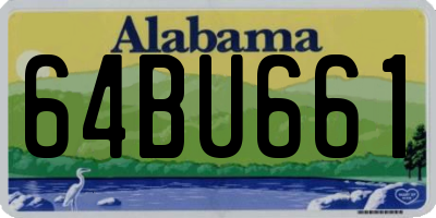 AL license plate 64BU661