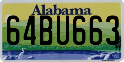 AL license plate 64BU663