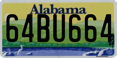 AL license plate 64BU664