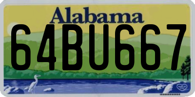 AL license plate 64BU667