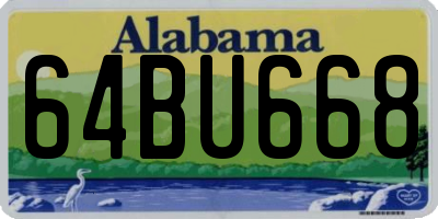 AL license plate 64BU668