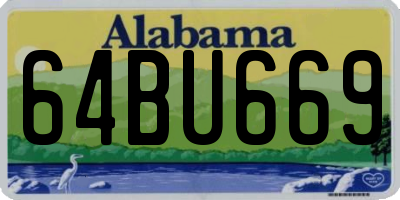 AL license plate 64BU669