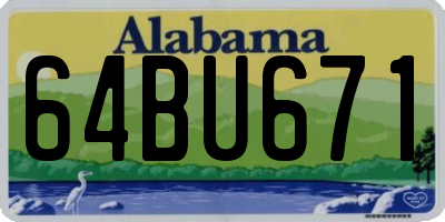 AL license plate 64BU671