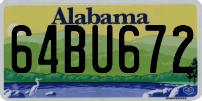 AL license plate 64BU672