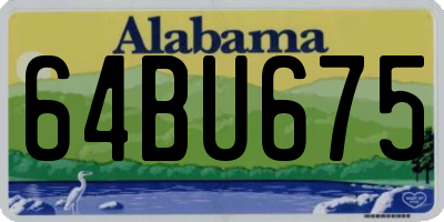 AL license plate 64BU675