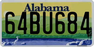AL license plate 64BU684