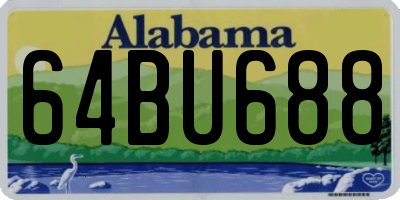 AL license plate 64BU688