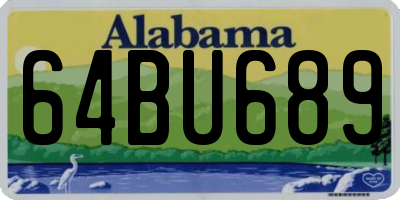AL license plate 64BU689