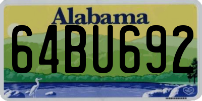 AL license plate 64BU692