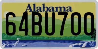 AL license plate 64BU700