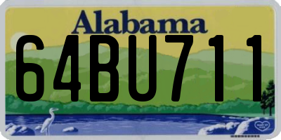 AL license plate 64BU711