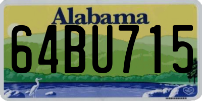 AL license plate 64BU715