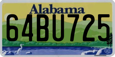 AL license plate 64BU725