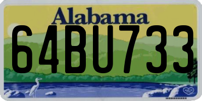 AL license plate 64BU733