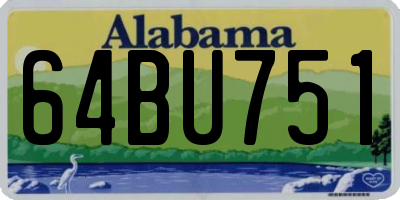 AL license plate 64BU751
