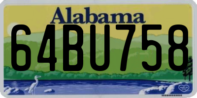 AL license plate 64BU758