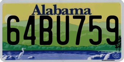 AL license plate 64BU759