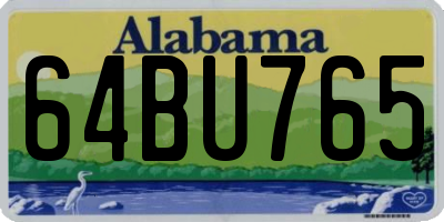AL license plate 64BU765