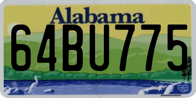 AL license plate 64BU775