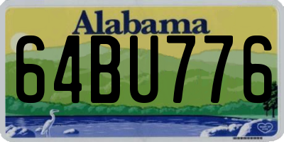 AL license plate 64BU776