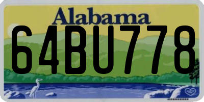 AL license plate 64BU778