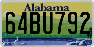 AL license plate 64BU792