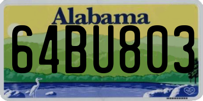 AL license plate 64BU803
