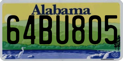 AL license plate 64BU805