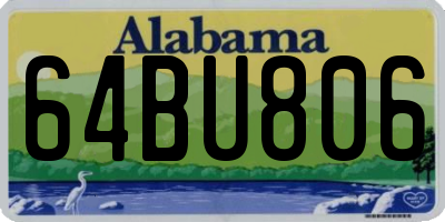 AL license plate 64BU806