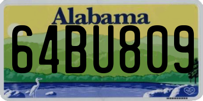 AL license plate 64BU809