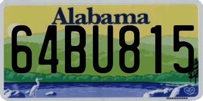 AL license plate 64BU815