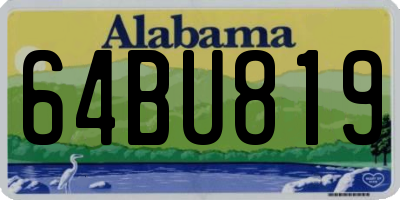 AL license plate 64BU819