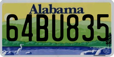 AL license plate 64BU835