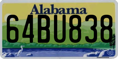 AL license plate 64BU838
