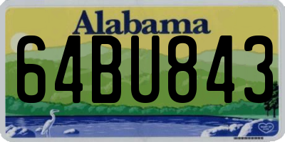 AL license plate 64BU843