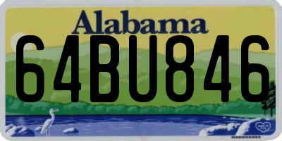 AL license plate 64BU846