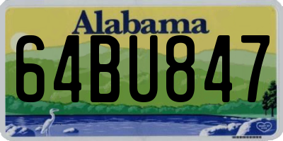 AL license plate 64BU847