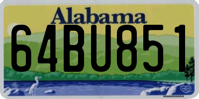 AL license plate 64BU851
