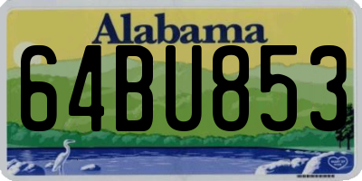 AL license plate 64BU853