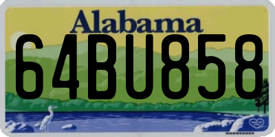 AL license plate 64BU858