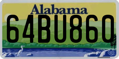 AL license plate 64BU860