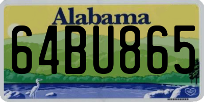AL license plate 64BU865