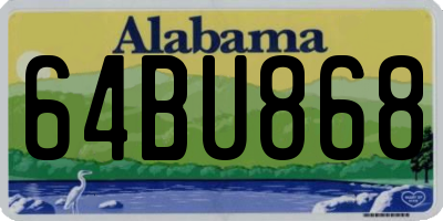 AL license plate 64BU868