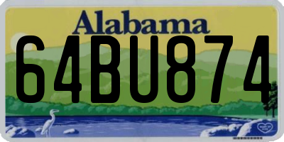 AL license plate 64BU874