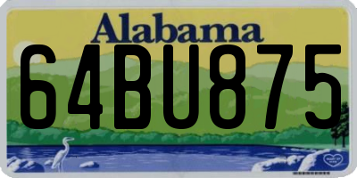 AL license plate 64BU875