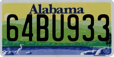 AL license plate 64BU933