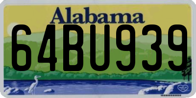AL license plate 64BU939